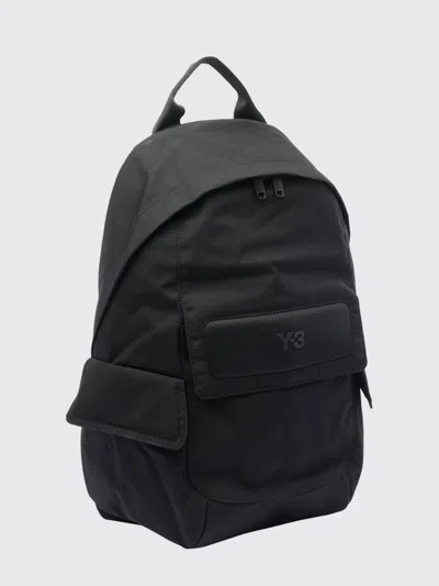 Y-3 Canvas Cotton Backpack With Pockets In Black