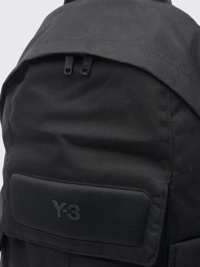 Y-3 Canvas Cotton Backpack With Pockets In Black