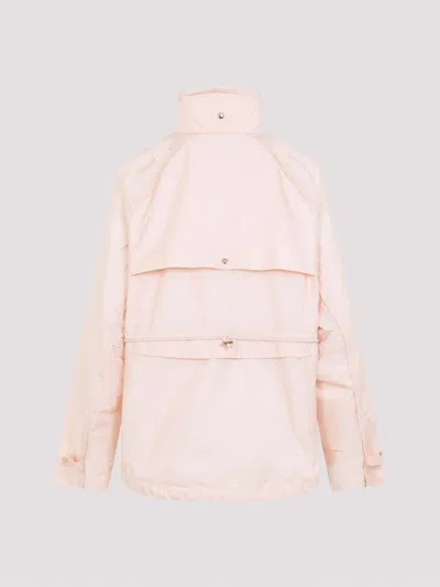 Moncler Light Pink Turtle-neck Jacket In Pink