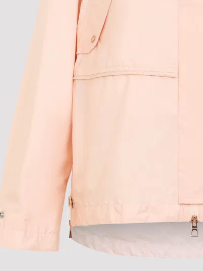 Moncler Light Pink Turtle-neck Jacket In Pink