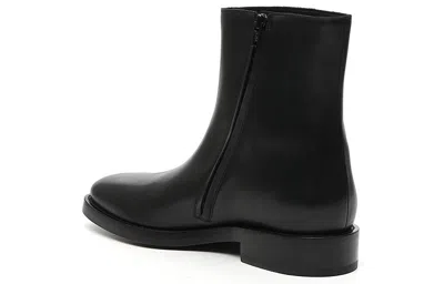 Balenciaga Square-toe Leather Boots In Black