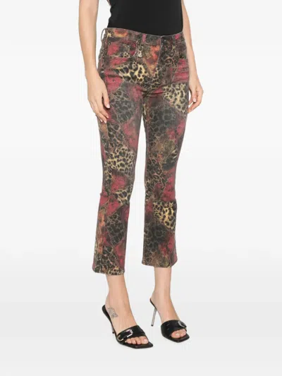R13 Kick Leopard-print Jeans In Multi