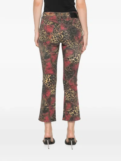 R13 Kick Leopard-print Jeans In Multi