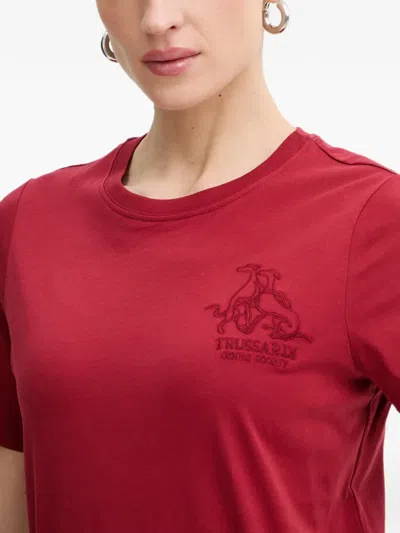 Trussardi 코튼 티셔츠 In Red