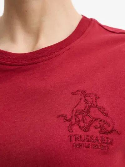 Trussardi 코튼 티셔츠 In Red