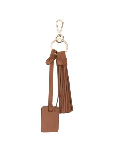 Eleventy 태슬 로고 태그 키링 In Brown