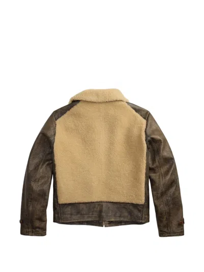 Rrl 시어링 레더 재킷 In Multi