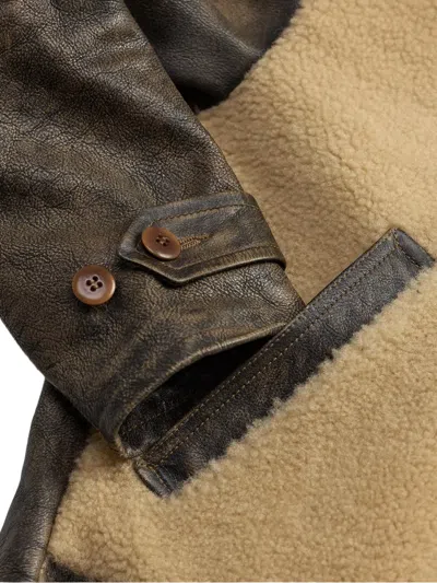 Rrl 시어링 레더 재킷 In Multi