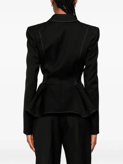 Nissa Topstitching Buttoned Jacket In Multi
