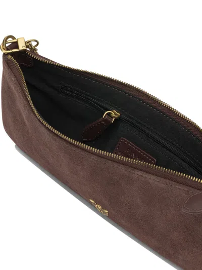 Pinko Chain Strap Lightweight Rectangular Clutch Bag In Brown