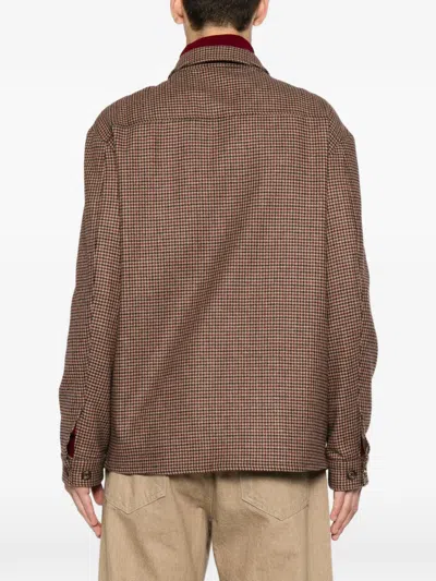 Eleventy Houndstooth-pattern Shirt Jacket In Multi