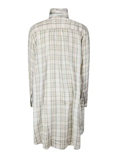 Acne Studios Check Tunic Dress In Multi