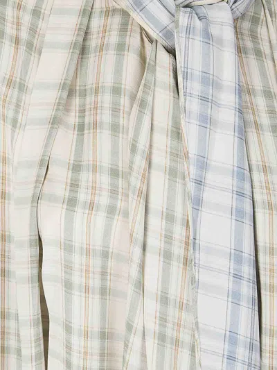 Acne Studios Check Tunic Dress In Multi