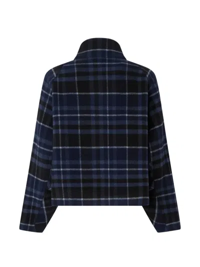 Pinko Check-pattern Cropped Coat In Multi