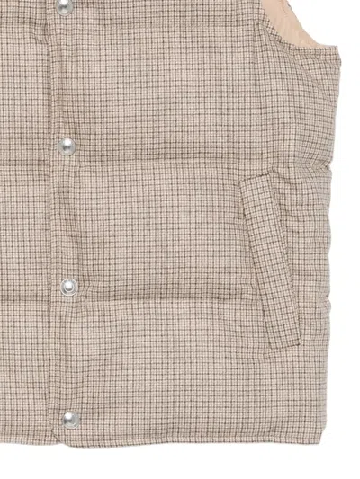 Eleventy Check-pattern Gilet In Neutral