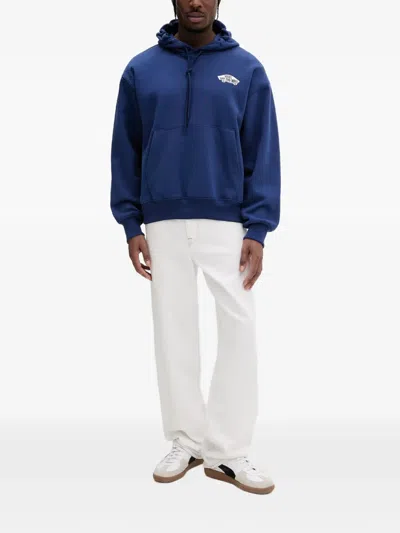 Vans Double Standard Pullover Hoodie In Blue