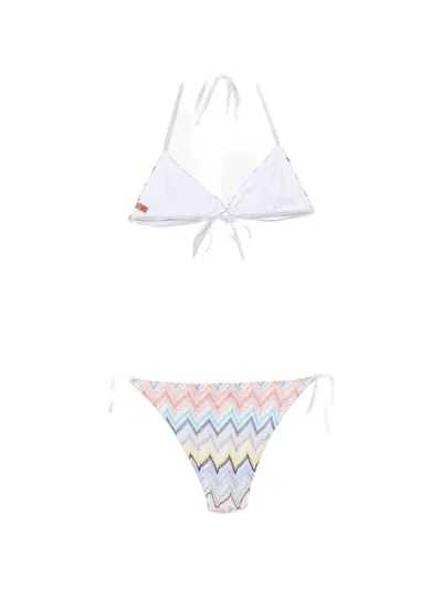 Missoni Zigzag-knit Triangle Bikini In Multi