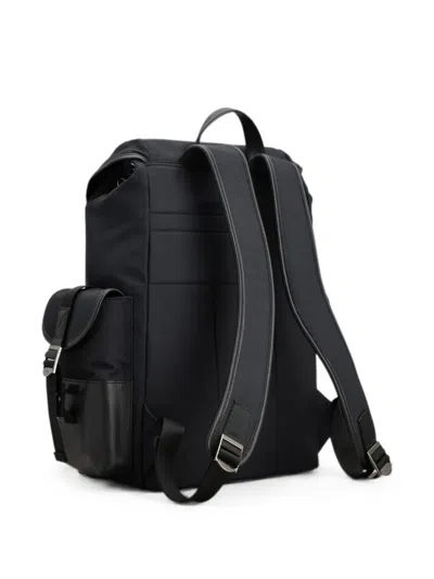 Tod's Backpack In Fabric And Leather Medium In Black