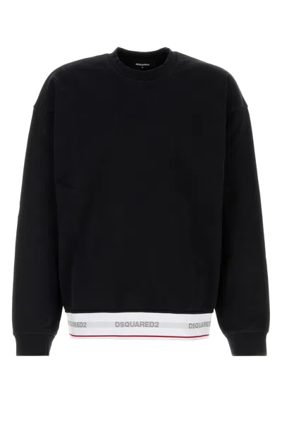 Dsquared2 Dsquared Black Cotton Oversize Sweatshirt In Black