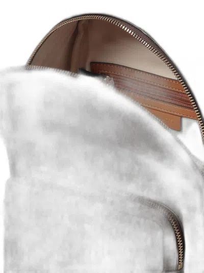 Michael Kors Backpack With Adjustable Straps And Front Zip Pocket In Brown