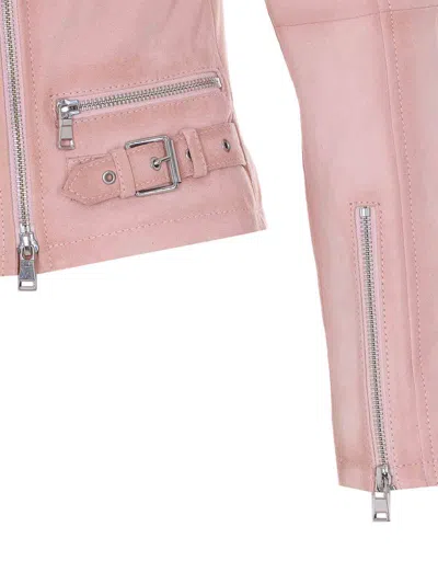 Bully Pink Suede Jacket In Pink