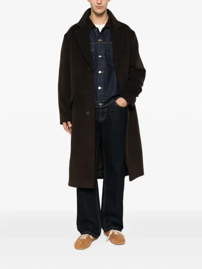 Sandro William Single-breasted Overcoat In Black