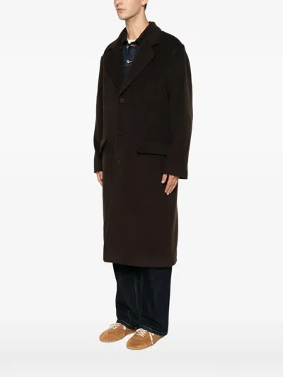 Sandro William Single-breasted Overcoat In Black