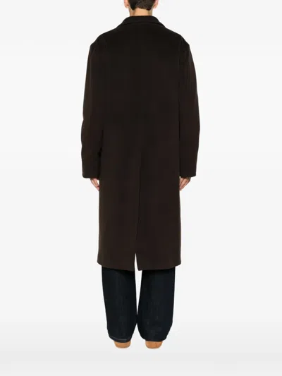 Sandro William Single-breasted Overcoat In Black