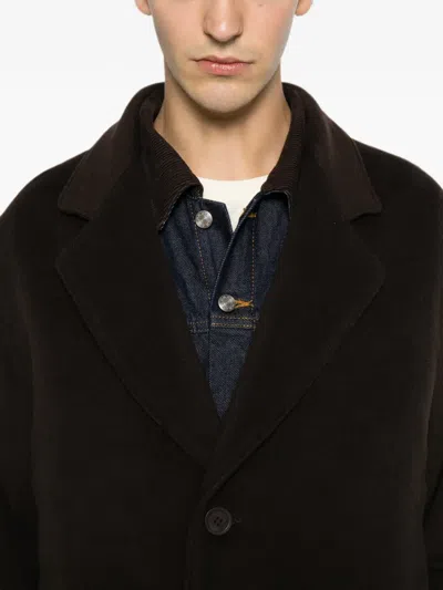 Sandro William Single-breasted Overcoat In Black