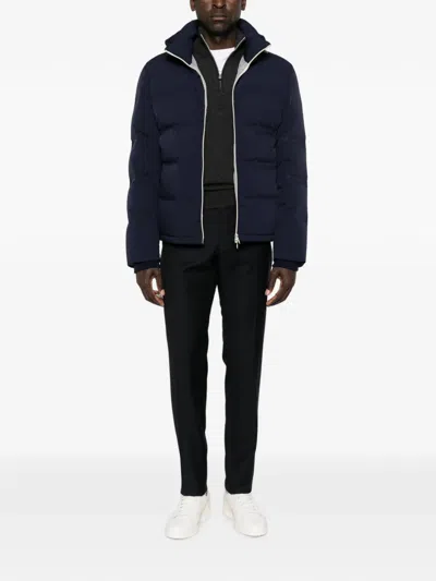 Brunello Cucinelli Hooded Puffer Jacket In Blue