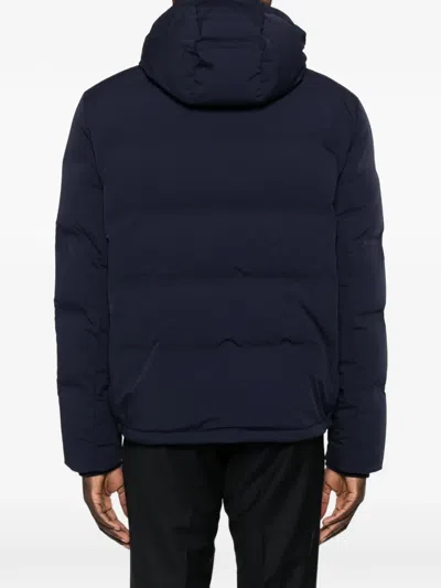 Brunello Cucinelli Hooded Puffer Jacket In Blue