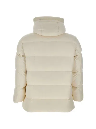 Herno Long-sleeved Down Jacket In Neutral