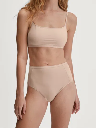 Calida Bustier Top Adjustable Straps Seamless Design In Neutral
