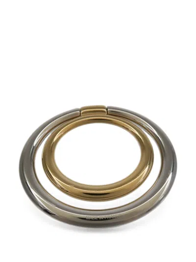 Pre-owned Hermes Logo-engraved Ring In Silver