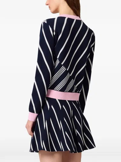 Msgm Button-up Cardigan In Blue
