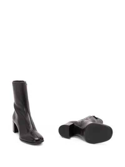 Prada Stretch Nappa Leather Booties In Black
