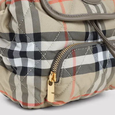 Burberry Women Embroidered Canvas Mini Horseshoe Backpack In Multi