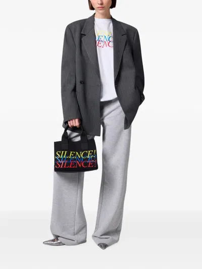 Msgm Slogan-print T-shirt In White