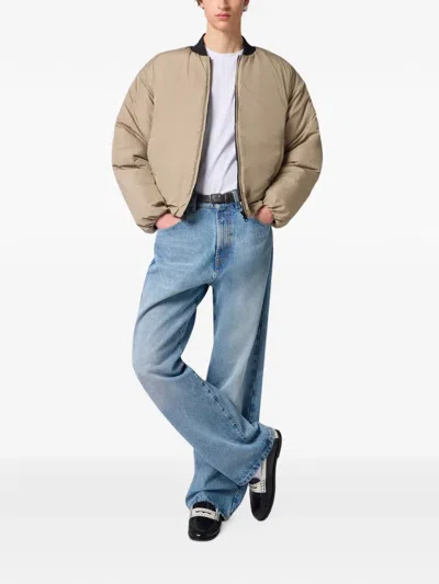 Msgm Bomberjacke Mit Logo-patch In Neutral