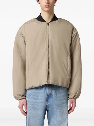 Msgm Bomberjacke Mit Logo-patch In Neutral