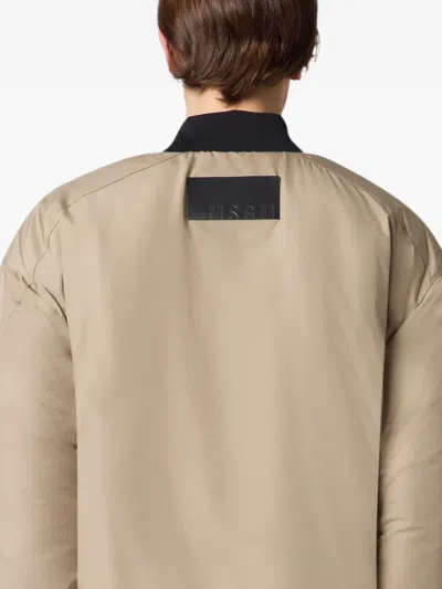 Msgm Bomberjacke Mit Logo-patch In Neutral