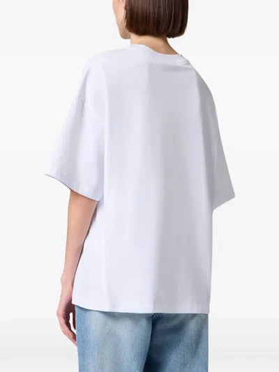 Msgm Logo-print T-shirt In White