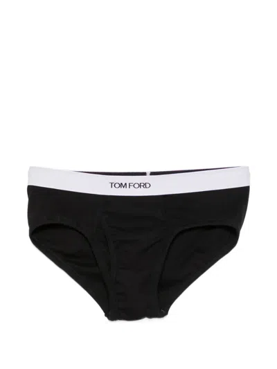 Tom Ford Logo-waistband Briefs Set In White