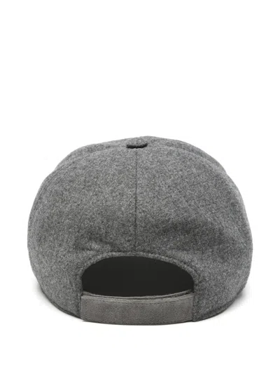 Eleventy Touch-strap Baseball Cap In Gray