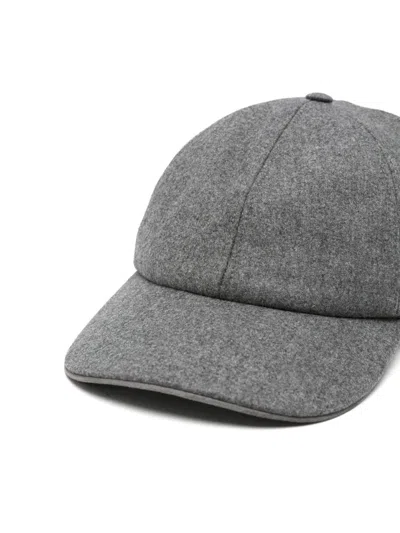 Eleventy Touch-strap Baseball Cap In Gray