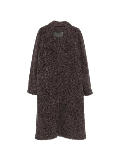Msgm Bouclé Single-breasted Coat In Blue