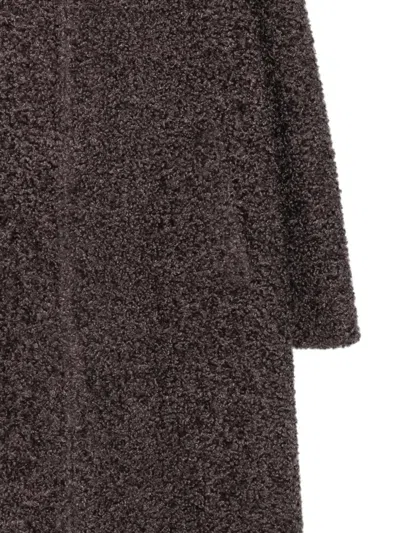 Msgm Bouclé Single-breasted Coat In Blue