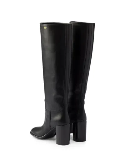 Prada Leather Boots In Black
