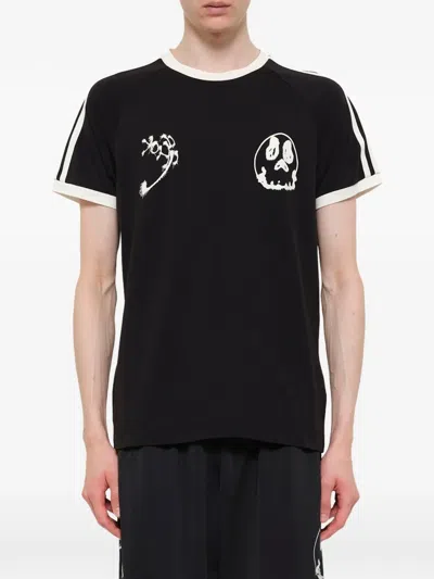 Y-3 Graphic Cotton Short-sleeve T-shirt In Black
