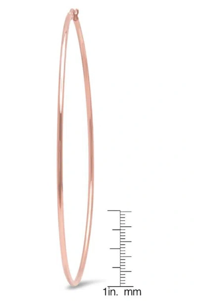 Steeltime 18k-rose Gold Plated Hoop Earrings In Rose Gold